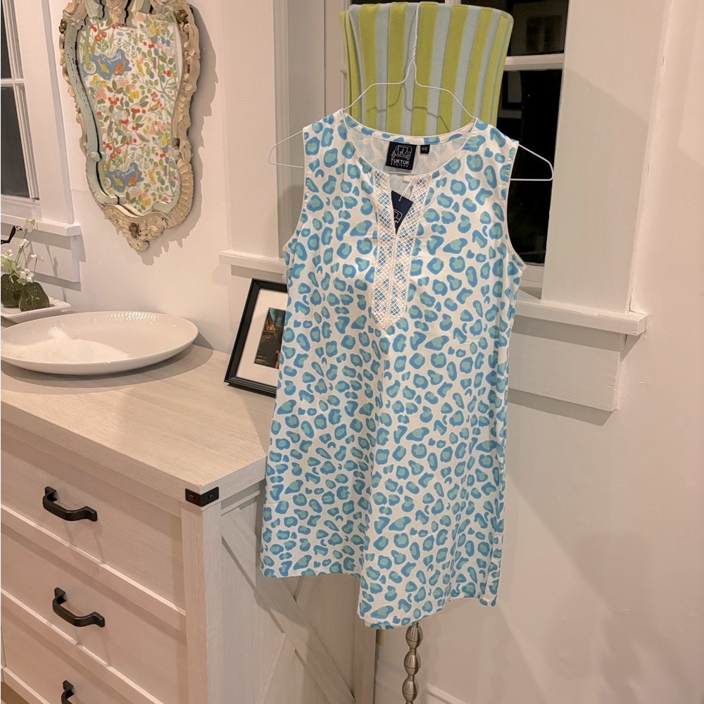 Tuk Tuk designs leopard sapphire shift dress